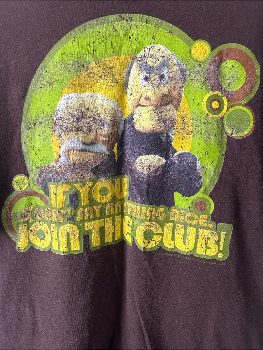 Vintage-Style Brown Muppets 3D vision tee “If You Can’t Say anything nice…”